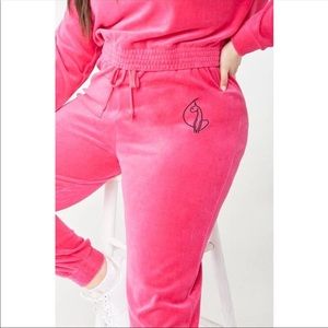 Baby Phat Hot Pink Velour Joggers